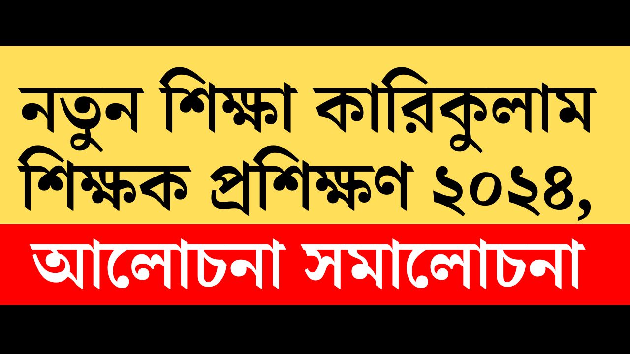 নতুন শিক্ষা কারিকুলাম শিক্ষক প্রশিক্ষণ ২০২৪, আলোচনা সমালোচনা